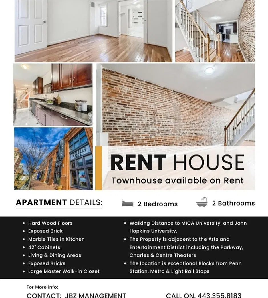 Commuter Friendly Beautiful Townhouse in Baltimore- Will go fast! — Photo 3