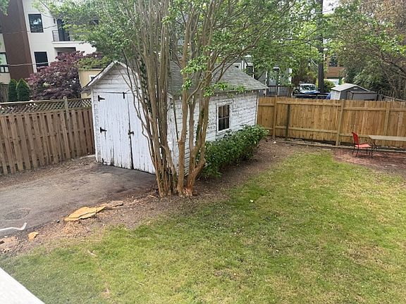 Shed for storage.
