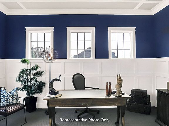 Home Office with Wainscoting
