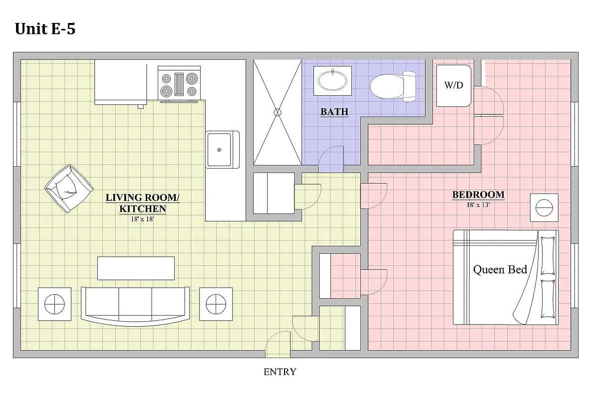 Floor plan 1 Bed | 1 Bath