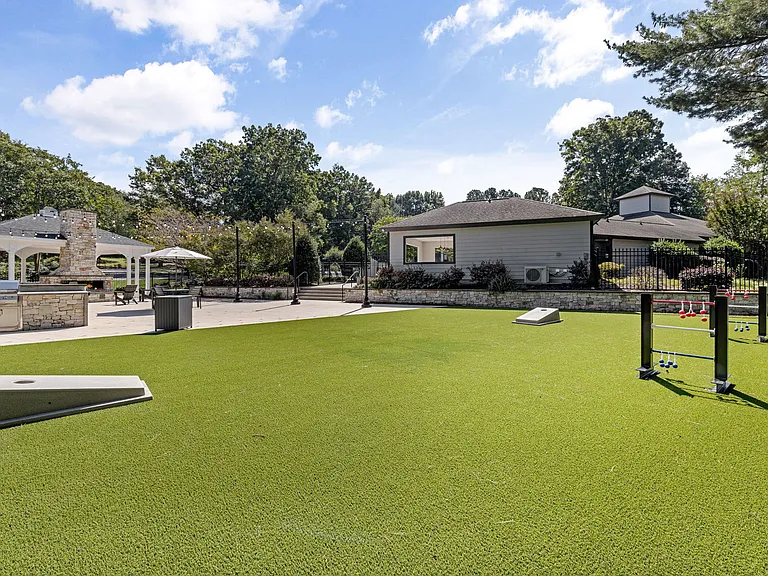 Outdoor Grilling Area with Recreation Lawn