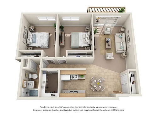 Floor plan Two Bedroom