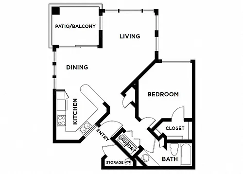 Floor plan One Bedroom