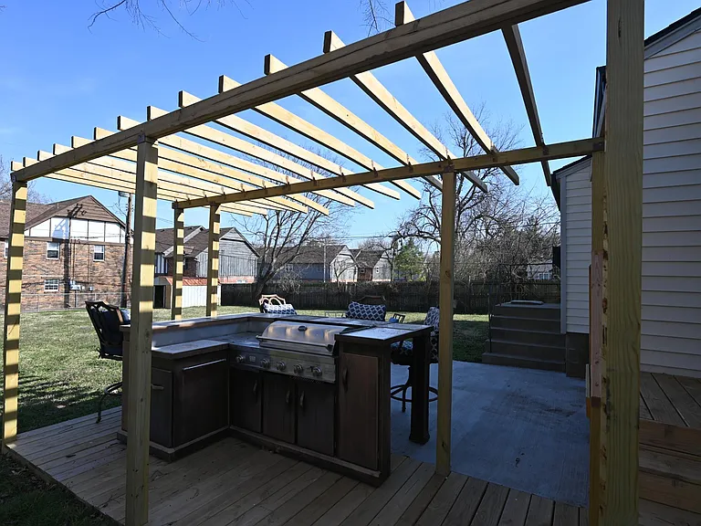 Patio with BBQ and furniture
