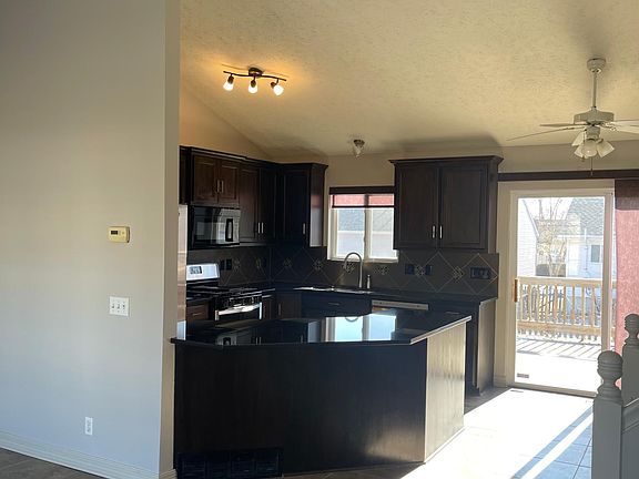 Kitchen Island open to dining area