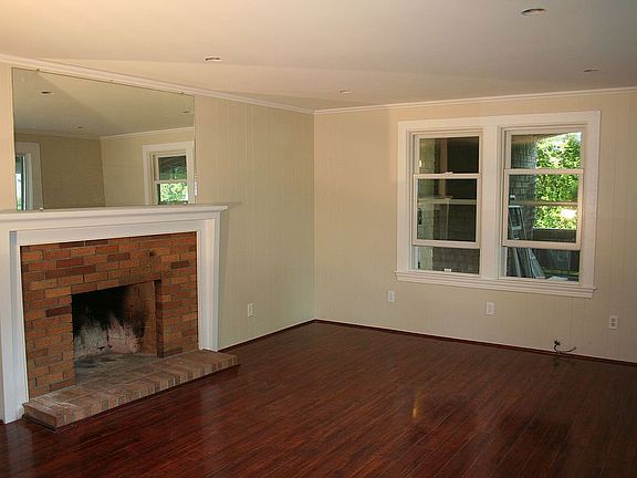 Living room with fireplace