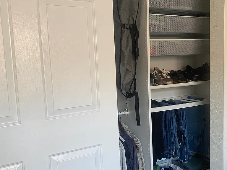 Customized storage all the way to ceiling.
