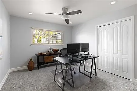 Bedroom #4 with ceiling fan