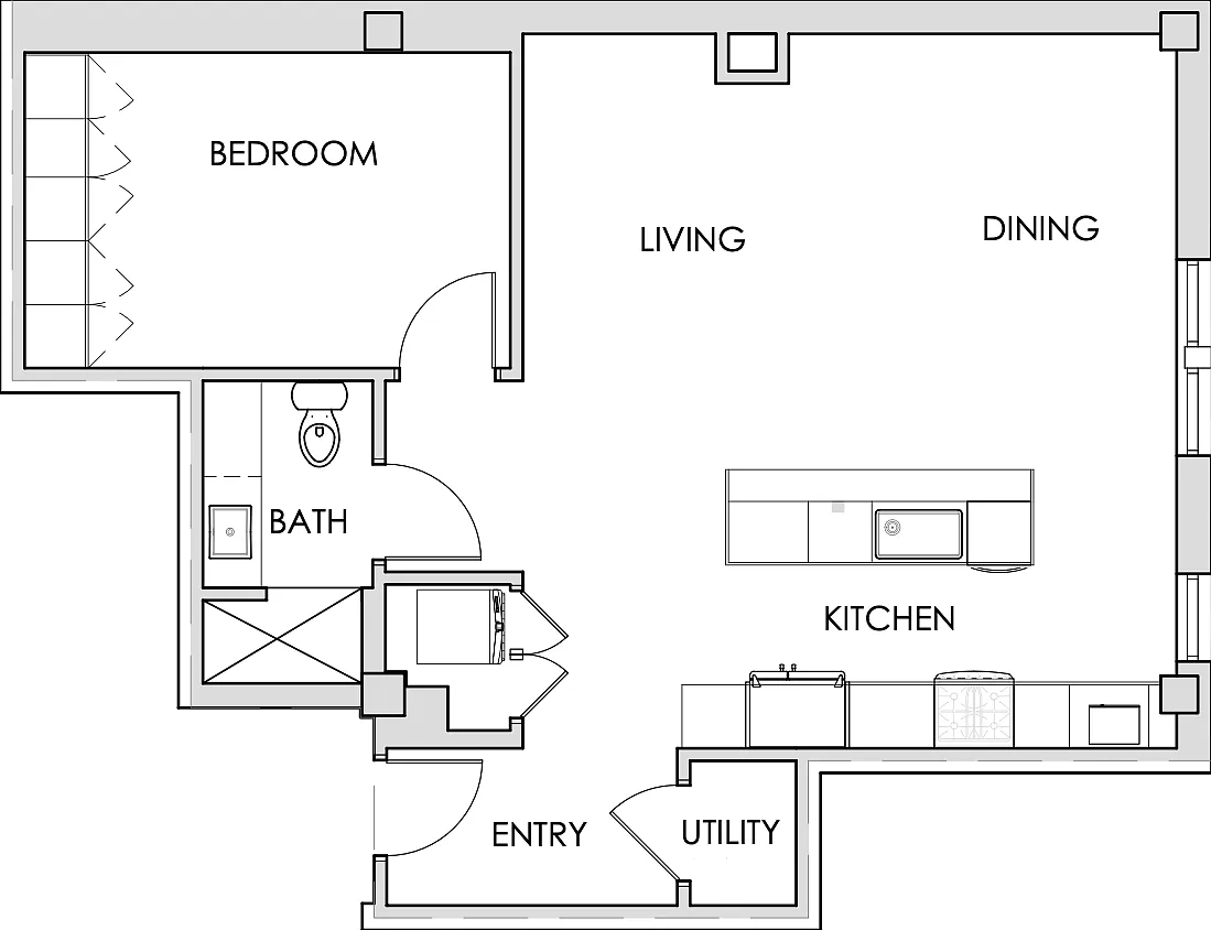 1 bed, 891 sqft, $1,100 — Photo 1