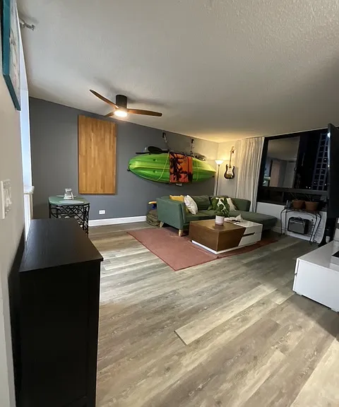 living room from foyer entryway