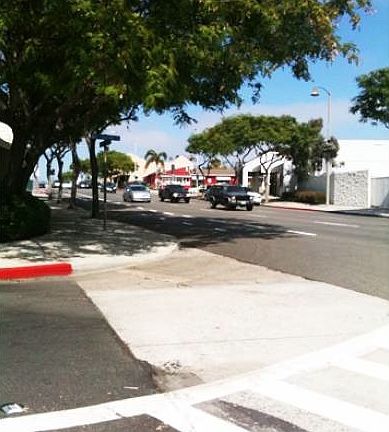 Crosses with PCH, almost across from the Harbor House and ha