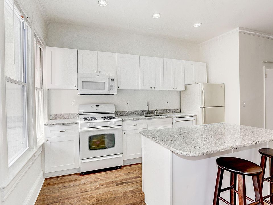 Kitchen and island