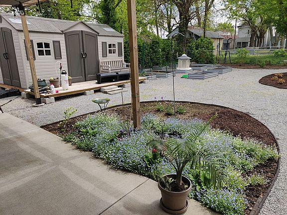 Patio Plantings & Shed
