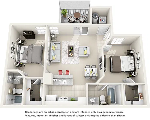 Floor plan Hibiscus with Quartz Countertops