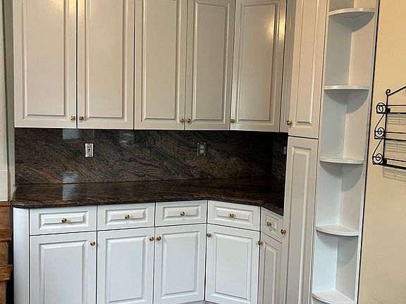 Kitchen with freshly painted cabinets