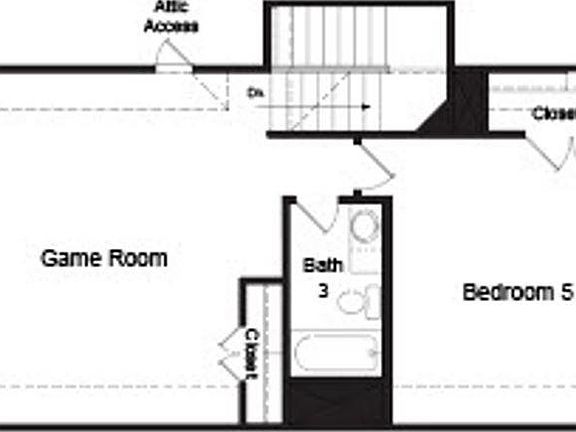 D.R. Horton's The Aspen floorplan. Level 2.