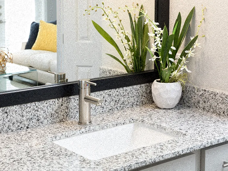 Contemporary bathrooms with upgraded fixtures