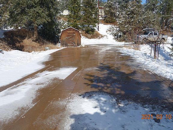 Paved concrete driveway