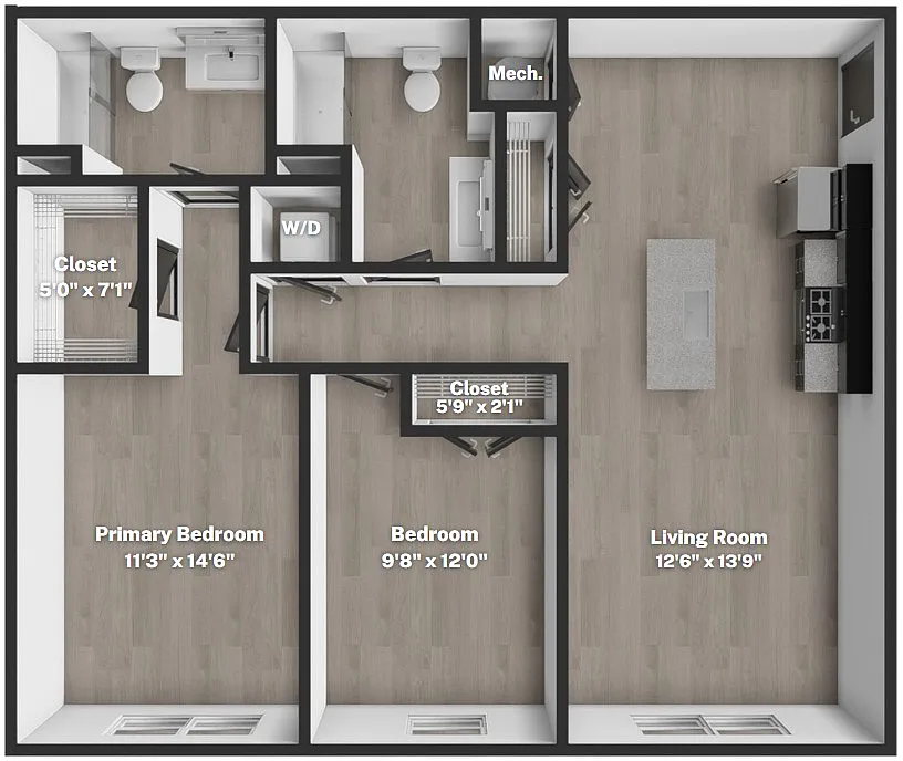Floor plan 2B2B