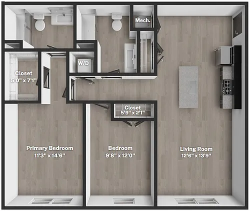 Floor plan 2B2B