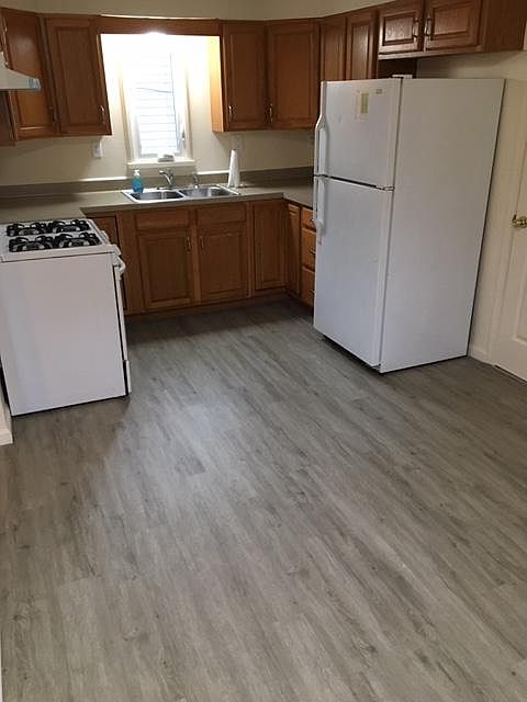 New Kitchen Flooring looking from Eating Area