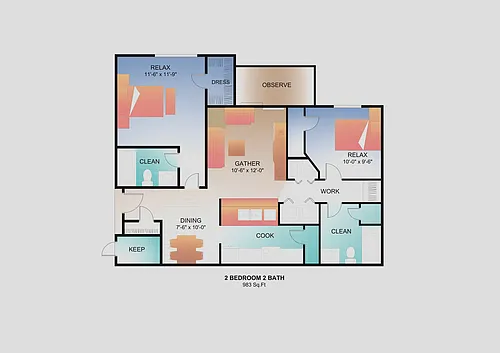 Floor plan 2X2