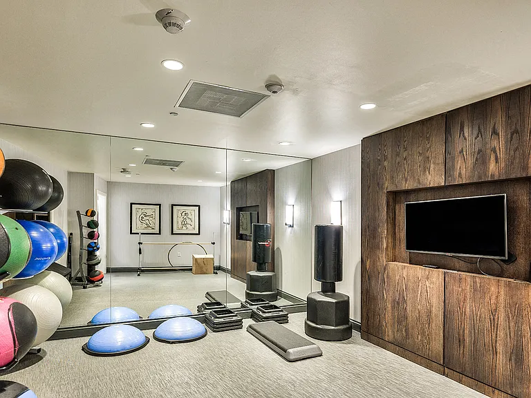 Stretching and yoga space