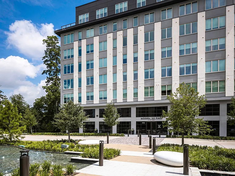 Exterior view facing The Woodlands