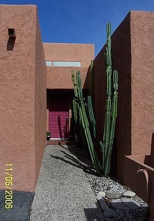 Entrance with night-blooming cereus