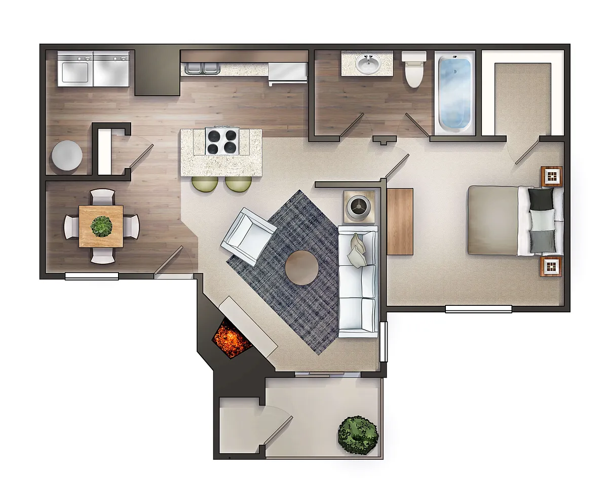 Floor plan 1 X 1