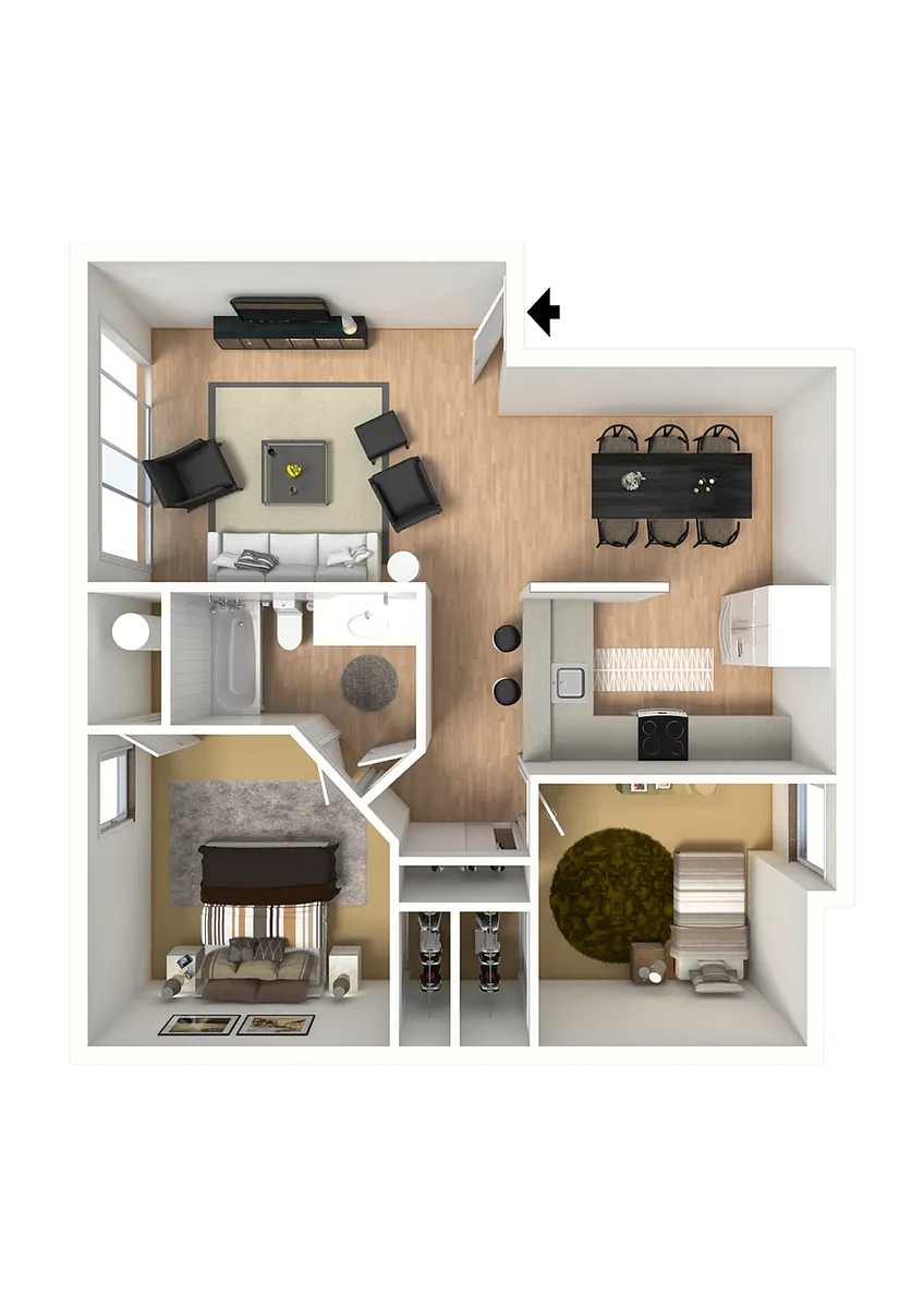 Floor plan 2-Bedroom Apartment - R