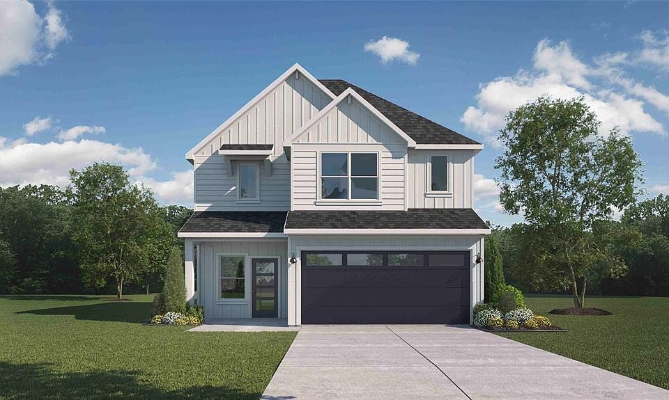 Front Elevation - D.R. Horton''s RenaeFloorplan Elevation G - All Home and community information, including pricing, included features, terms, availability and amenities, are subject to change at any time without notice or obligation. All Drawings, pictures, photographs, video, square footages, floor plans, elevations, features, colors and sizes are approximate for illustration purposes only and will vary from the homes as built.