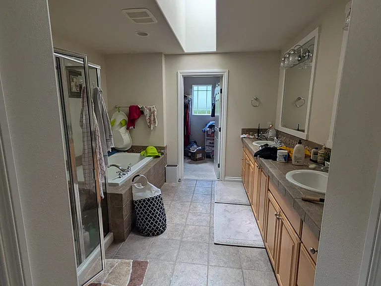 5-piece en suite layout for the bathroom connected to the master bedroom