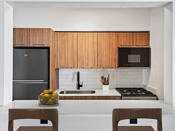 Newly renovated interiors with modern kitchens