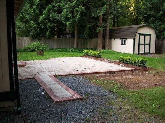 Back yard with patio/shed