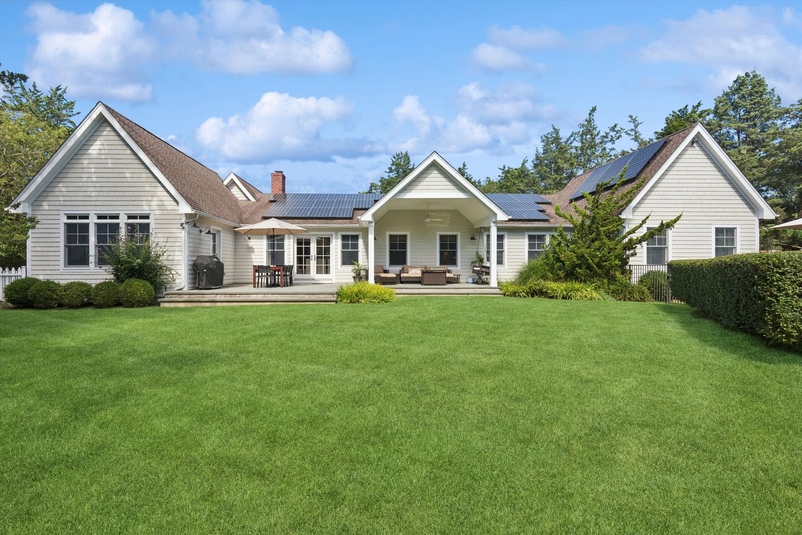  Back of home with yard.