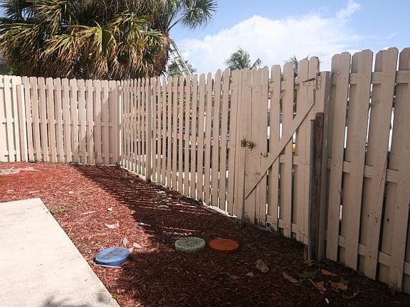 fenced yard