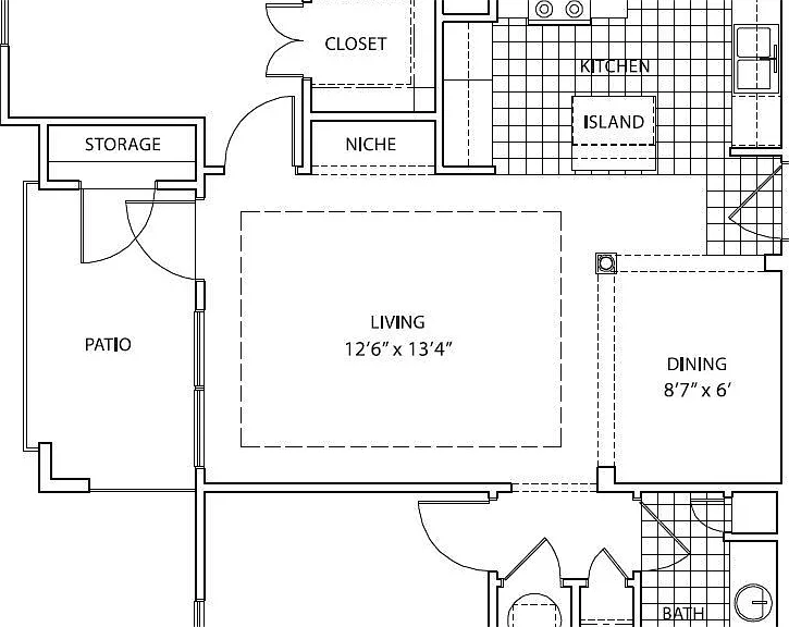 Avana Uptown - Plan 5 - 2 Beds - 2 Baths - 1165 Sq. ft.