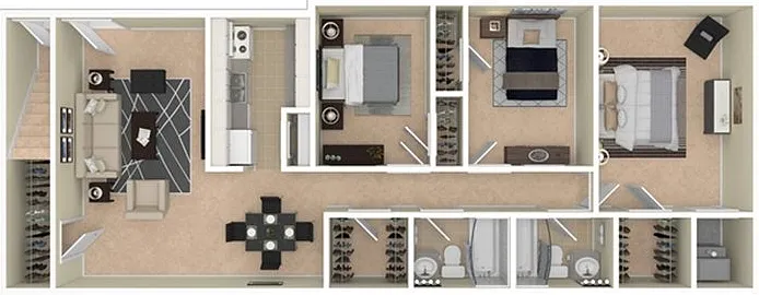 VairoVillage 3BD 2Bath 1100sqft VairoVillage 3BD 2Bath 1100sqft