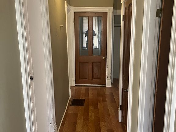 Hallway looking towards entry door.