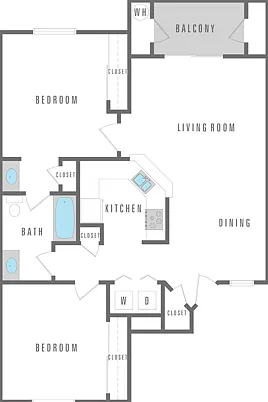 2 Bedroom 1 Bath 930 sqft 2 Bedroom 1 Bath 930 sqft