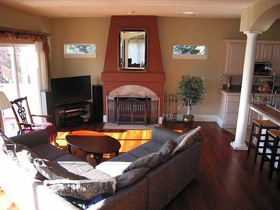Wood-burning fireplace