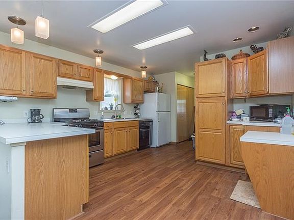 Open kitchen with amazing cabinet space.