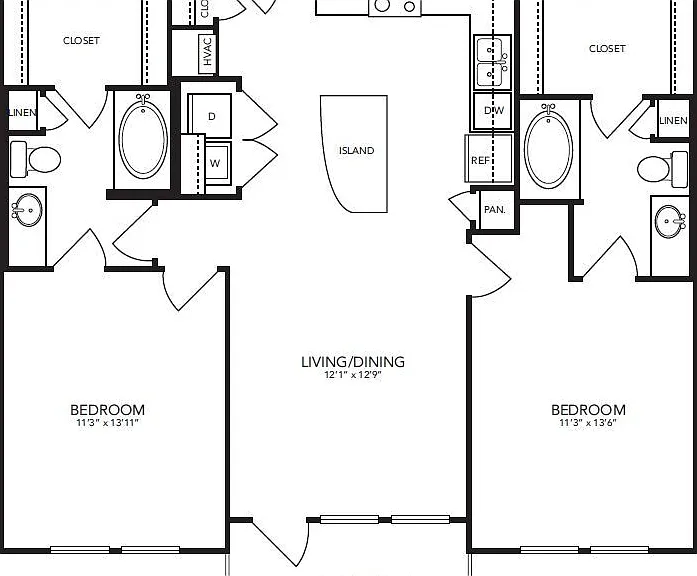 Landmark On Lovers - B2 - 2 Beds - 2 Baths - 1062 Sq. ft.