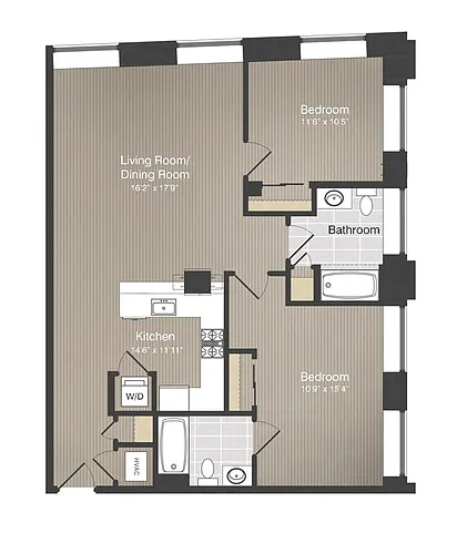 Floor plan 2BR/2BA