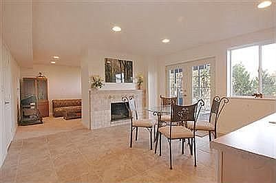 Downstairs eating area