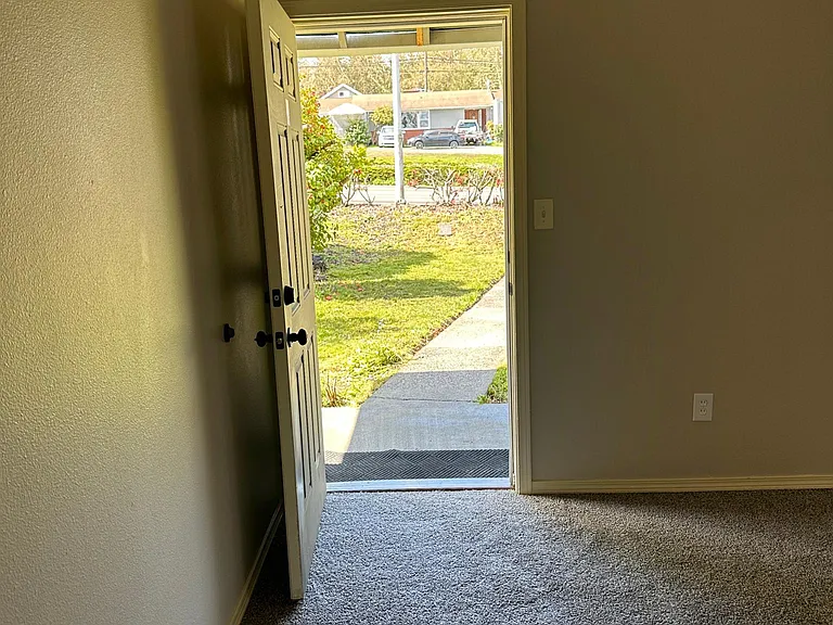 Yard off living room entrance