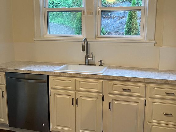 Kitchen with stainless steel appliances