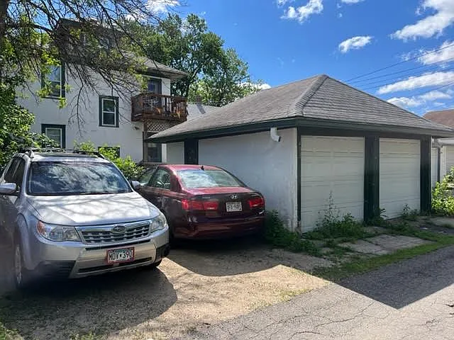 one car garage and space for second car