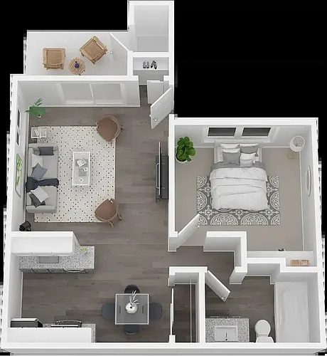 Floor plan 1X1 A1